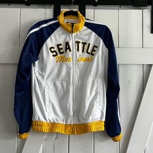 Seattle Mariners White Navy & Yellow Varsity Jacket